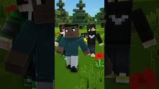 Khaby Lame Saves MINEGREEN from Herobrine - Minecraft #shorts