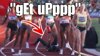 Athing Mu Gets Stepped On And Humiliated At USA Olympic Trials