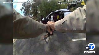 Bodycam video shows deputies shooting man who shot into car carrying child, woman in Castaic