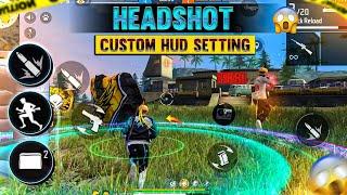 2023 Best Custom Hud"Settings"For Headshot | 2 Finger Custom Hud Free Fire | One Tap Hud 2 Finger ff