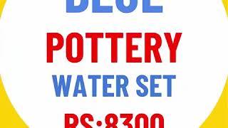 Blue Pottery Handmade Water Set | Pottery painting  |  PakBargain