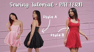 Bubble Dress Sewing PATTERN & Tutorial // A-Line Ruffle Dress Sewing PATTERN & Tutorial