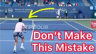 Are You Making This Common Serve & Volley Mistake? (TENNIS FOOTWORK EXPLAINED)
