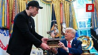 Trump awards ‘patriot’ Elon Musk with gold Key to the White House in glowing sendoff