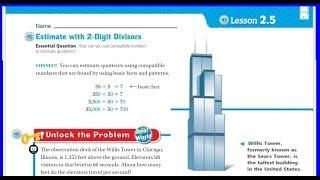 Go Math 5th Grade Lesson 2.5 Estimate with 2-Digit Divisors