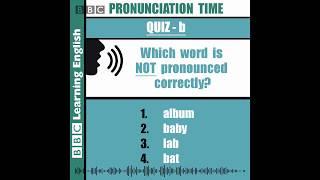 Pronunciation practice - the sound /b/