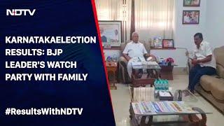 BS Yediyurappa Watches Karnataka Poll Result At Bengaluru Home