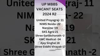 MBBS UP Vacant Seats Round 2 Admission 2024 #mbbs2024 #upmedicalcollege #mbbs #mbbsadmission #mbbs