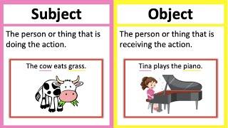 SUBJECT vs OBJECT  | What's the difference? | Learn with examples