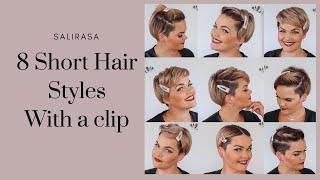 8 Quick & Easy Short Hair Styles with a Clip