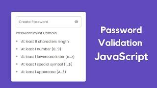 Password validation checks in HTML, CSS, and JavaScript | Check password strength in JavaScript