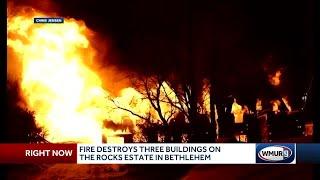 Fire destroys buildings at The Rocks Estate in Bethlehem