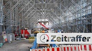 Zeitraffer: Bonatzbau – Kopfbahnsteighalle als Logistikweg und Baustelle zugleich