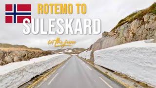 Driving in Western Norway  from Rotemo to Suleskard in June 2024