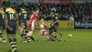 Ref gets hit in the face - Gloucester vs Worcester Warriors