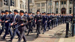 Hundreds of Grenadier Guards in Suits Take to the Streets 