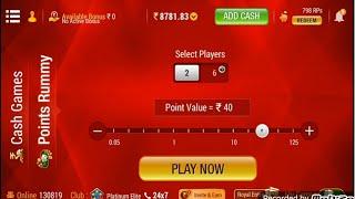 Point Rummy @40  || Rummycircle