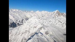 Alpes Bernoises: Bietschhorn, Aletschgletscher, Simplon (20 janvier 2024)