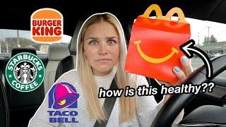 I TRIED "HEALTHY" DRIVE-THRU OPTIONS RECOMMENDED BY DIETITIANS  *taste test + honest review*