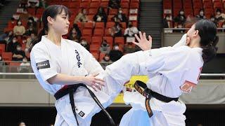 【新極真会】第53回全日本大会　女子1回戦　平木vs土屋　SHINKYOKUSHINKAI KARATE