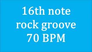 Drum Loop for Practice 16th note rock groove 70 bpm