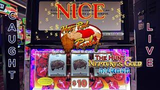   NICE HANDPAY VGT $10 HOT RED RUBY, HUNT FOR NEPTUNES GOLD DIAMOND #winstar #vgtslots #handpay