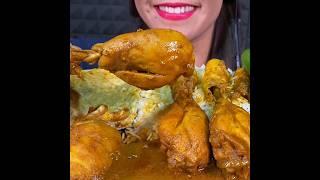 ASMR: EATING SPICY CHICKEN CURRY BASMATI RICE || #shorts #mukbangn#asmreating #mukbangasmr #asmr