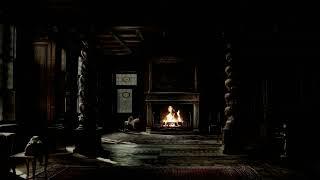 Haunted Halloween Mansion Fireplace with Thunder, Rain and Howling Wind No Ads