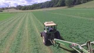 Mowing Hay- John Deere 4320 with Krone Easycut 2800CRi