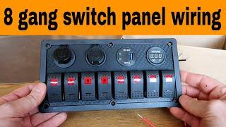 How to wire a Switch Panel 8 Gang Waterproof Car Auto Boat Marine LED Rocker