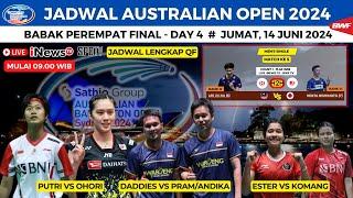 Jadwal Australian Open 2024 hari ini day4 ~ Putri vs Aya ~ Daddies vs Pram/Andika ~5 wakil Indonesia