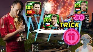 Trick To Get 108 Rated Epic Andrés Iniesta & Pavel Nedved & Van Der Vaart In eFootball 2025 Mobile