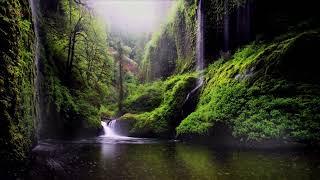 Relaxing Rain & Waterfall Sounds with 528Hz Healing Frequency Monotonous Music, Nature Scene