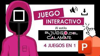  PLANTILLA PPT ⏺⏹ EL JUEGO DEL CALAMAR   EN POWERPOINT | 4 EN 1 | SQUID GAME