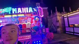 All the rides at night, Grantham MID-LENT Fun Fair - March 2024