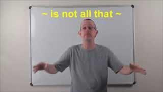 Learn English: Daily Easy English 0845: ~ is not all that ~ (Coach Shane is not all that handsome.)