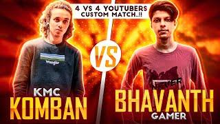 KMC KOMBAN Vs Bhavanth Gamerഇജ്ജാതി YouTubers Custom MatchMust Watch Match..!! Garena Free Fire