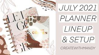 July 2021 Planner Lineup and Setup // CreatewithMandy