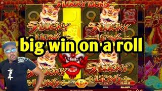 "5 Lucky Lions Slot Win - Luckiest Gambling Moment Ever!"