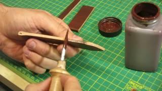 Making of simple leather watch strap - MK Leathers