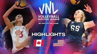  CAN vs.  USA - Highlights | Week 2 | Women's VNL 2024