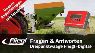 Wiegedreieck für Düngerstreuer Dreipunktwaage im Einsatz | Fliegl