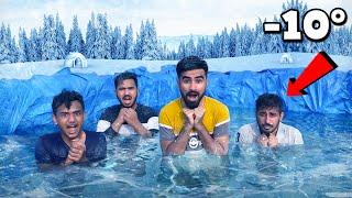 Ice Bath Challenge In -10 Degree | Looser Will Dance In Public 