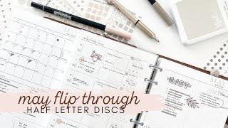 half letter discbound | planner flip through | MAY 2023