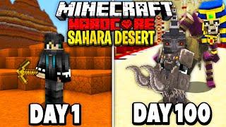 I Survived 100 Days in the Sahara Desert on Minecraft.. Here's What Happened..