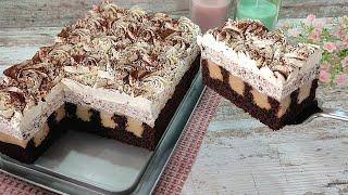 An unforgettable delicious quick CAPPUCCINO cake! Without gelatin, with a hand mixer! Coffee cake