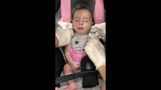 Baby sleeps during Ear Piercing. Watch till the end !! PERFECT RESULT/ NO PAIN/ BACK TO SLEEP