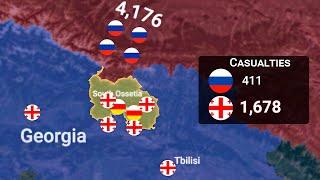 Russian-Georgian War of 2008. Advancement on the map