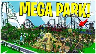 This Theme Park Tycoon 2 MEGA PARK Is INSANE...