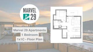 1x1C Floor Plan Virtual Tour - Marvel 29 Apartments